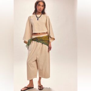 Free People Check Me Out Harem Pant Set